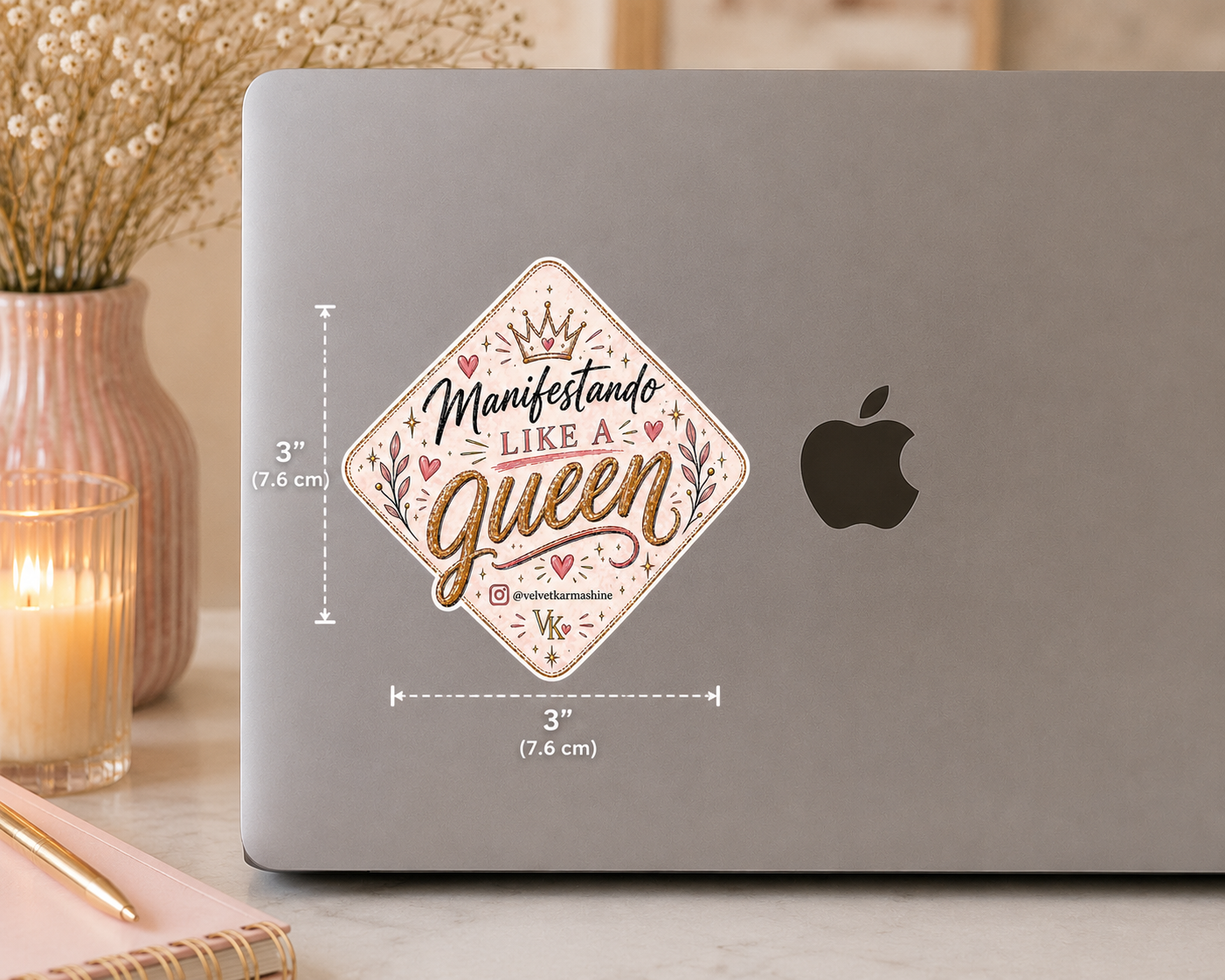 Manifestando Like a Queen™ Vinyl Sticker (3”)