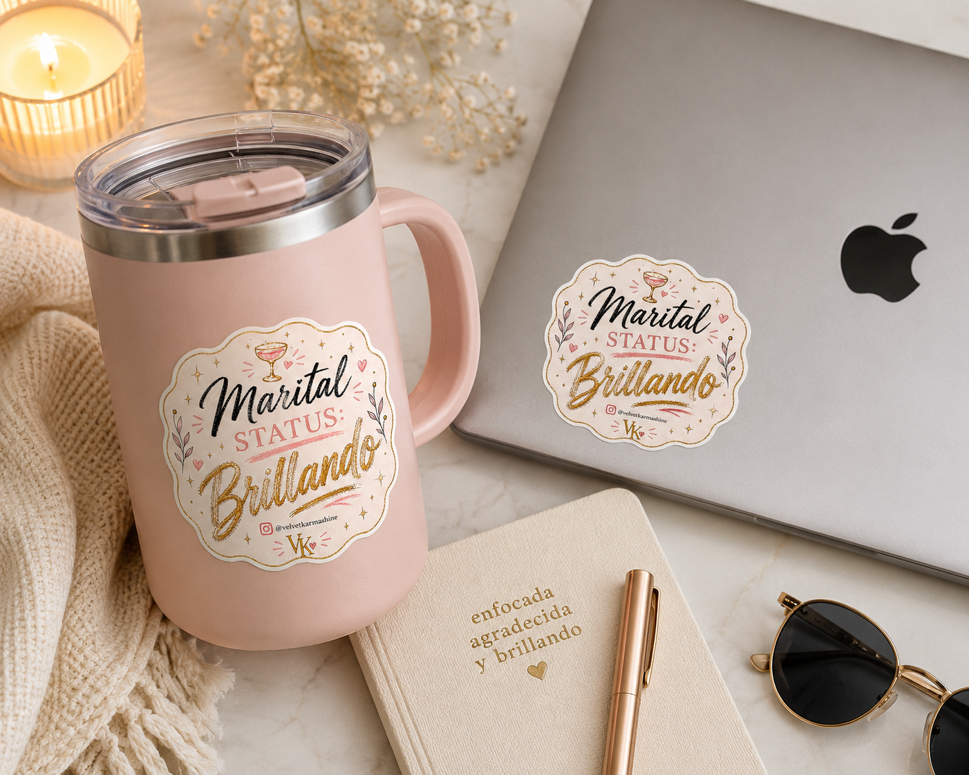 Marital Status: Brillando™ Vinyl Sticker (3”)